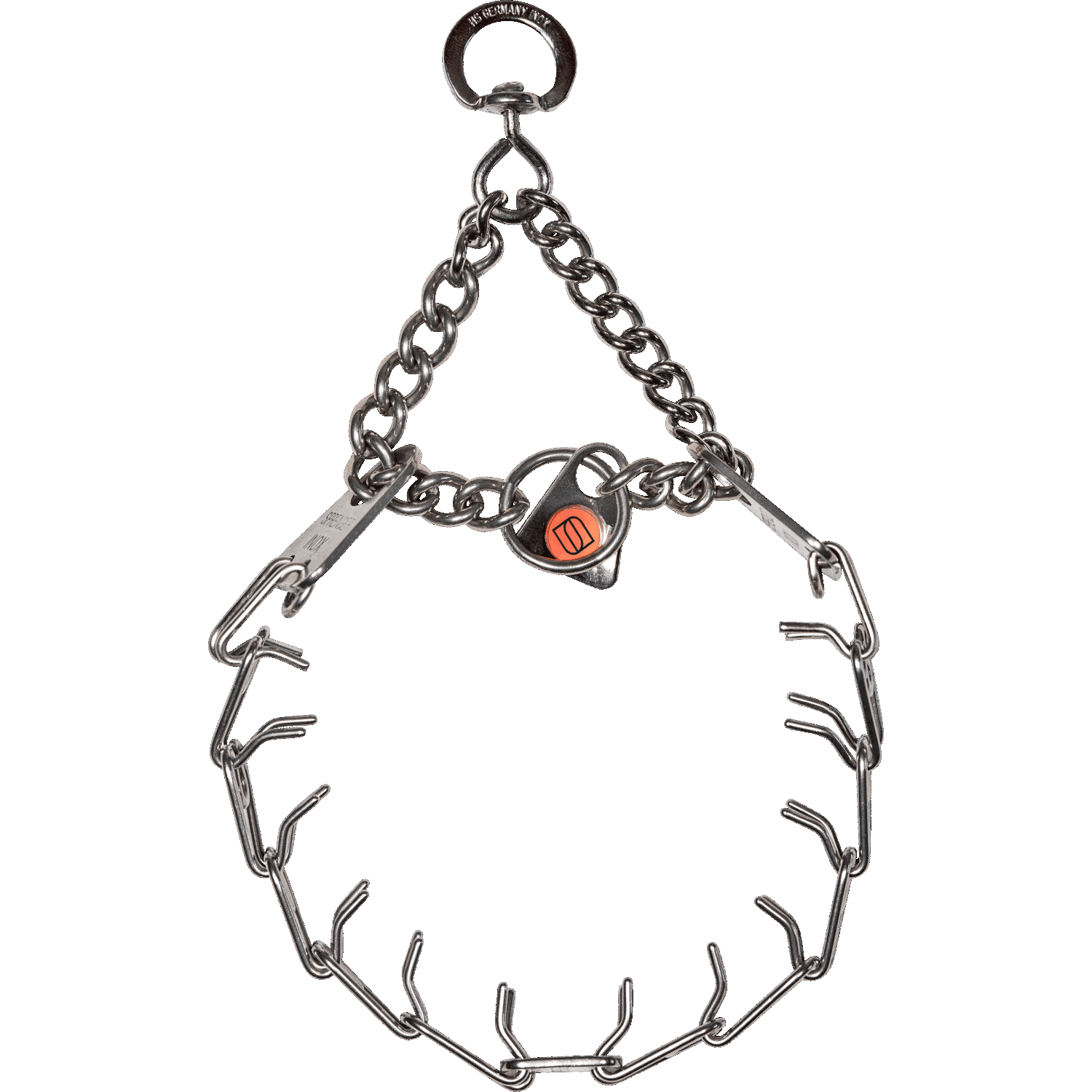 MICRO-PLUS Training Collar with Center-Plate & Assembly Chain (Stainless Steel) with Swivel - 1.5mm