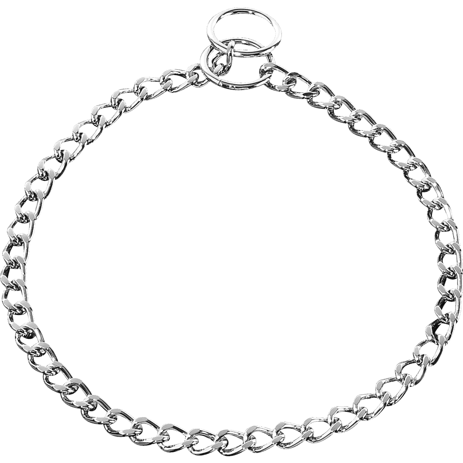 Flat Chain Link Collar (Steel Chrome-Plated) - 2.5mm