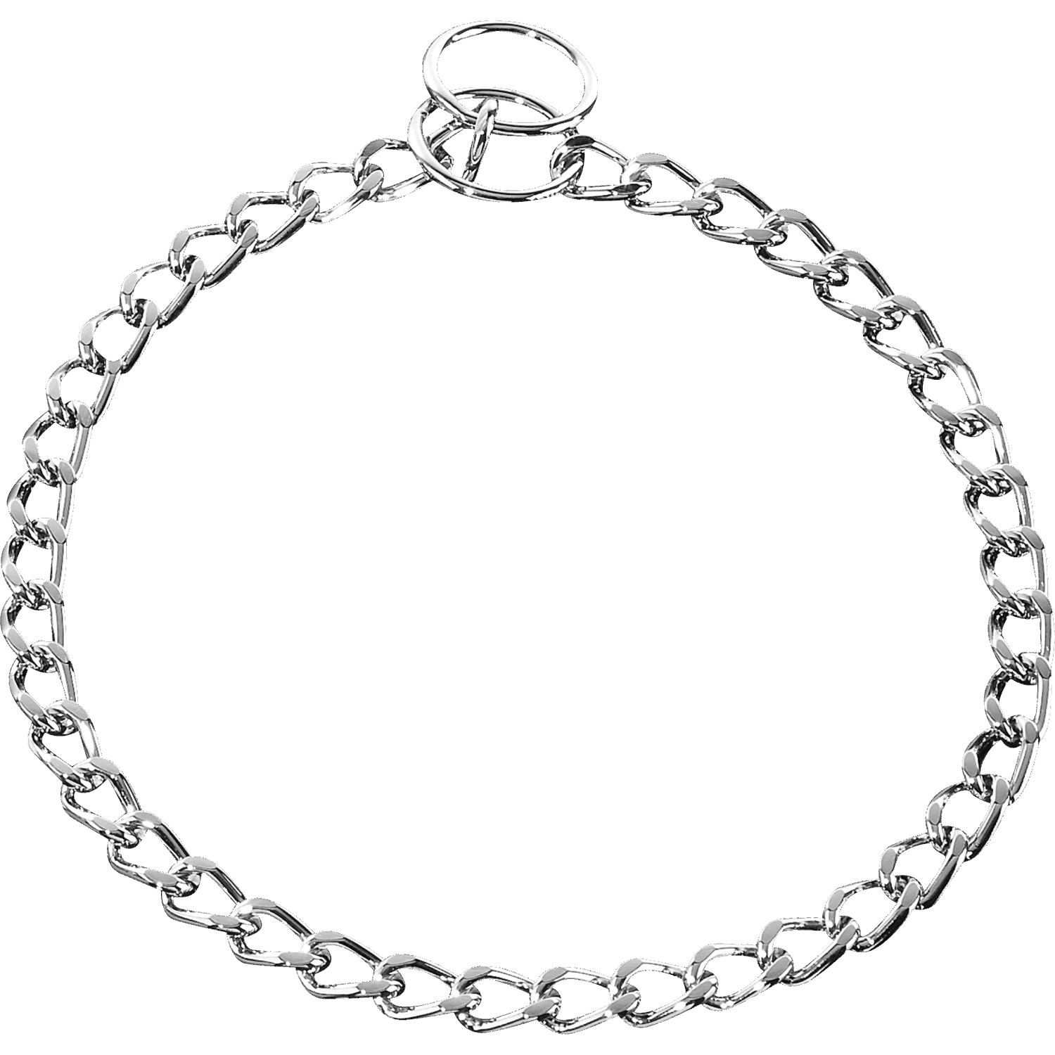Flat Chain Link Collar (Steel Chrome-Plated) - 3mm