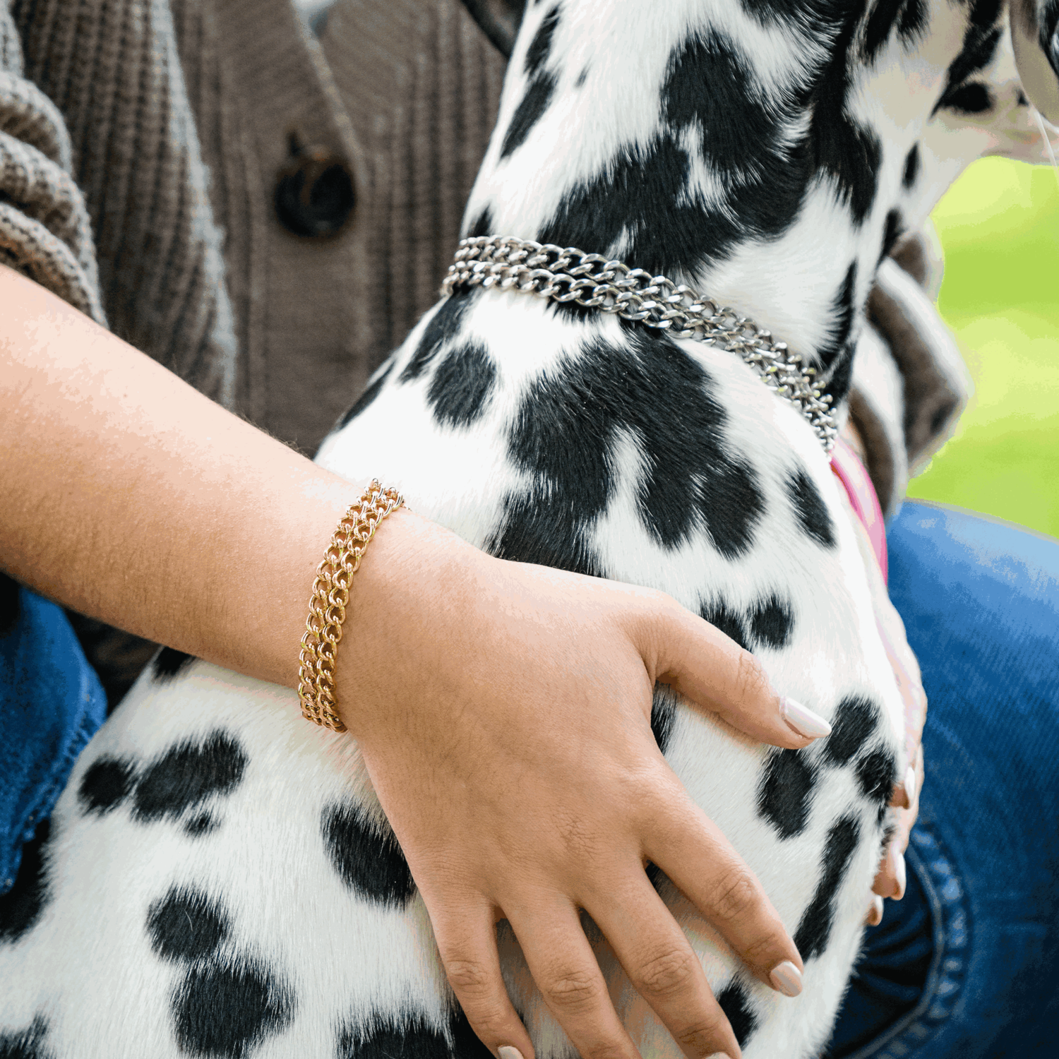 Womens Twin Row Chain Bracelet