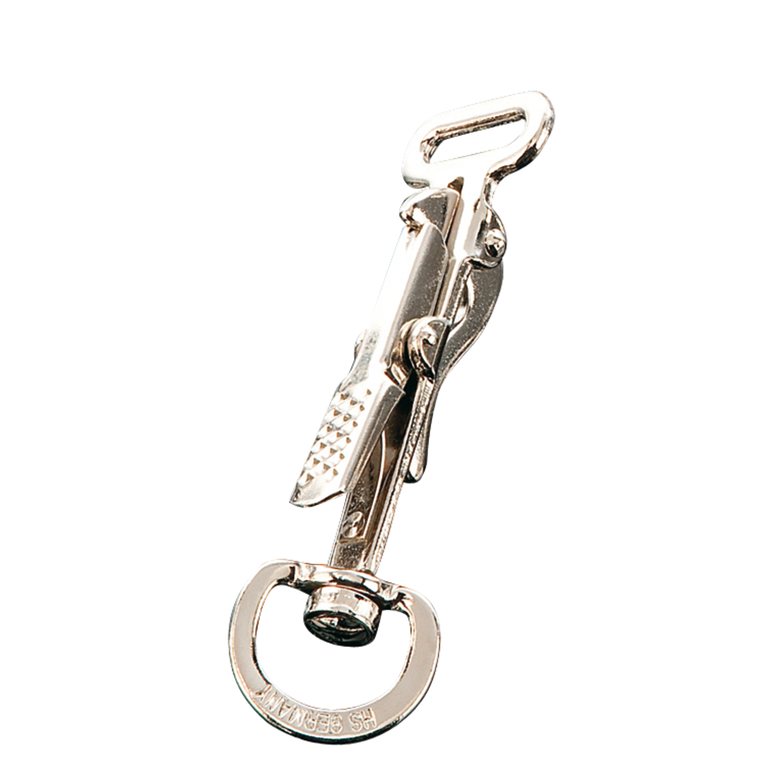 SPRENGER Hunter Leash Hook with 1 swivel & 1 firm eye - Steel Nickel Plated