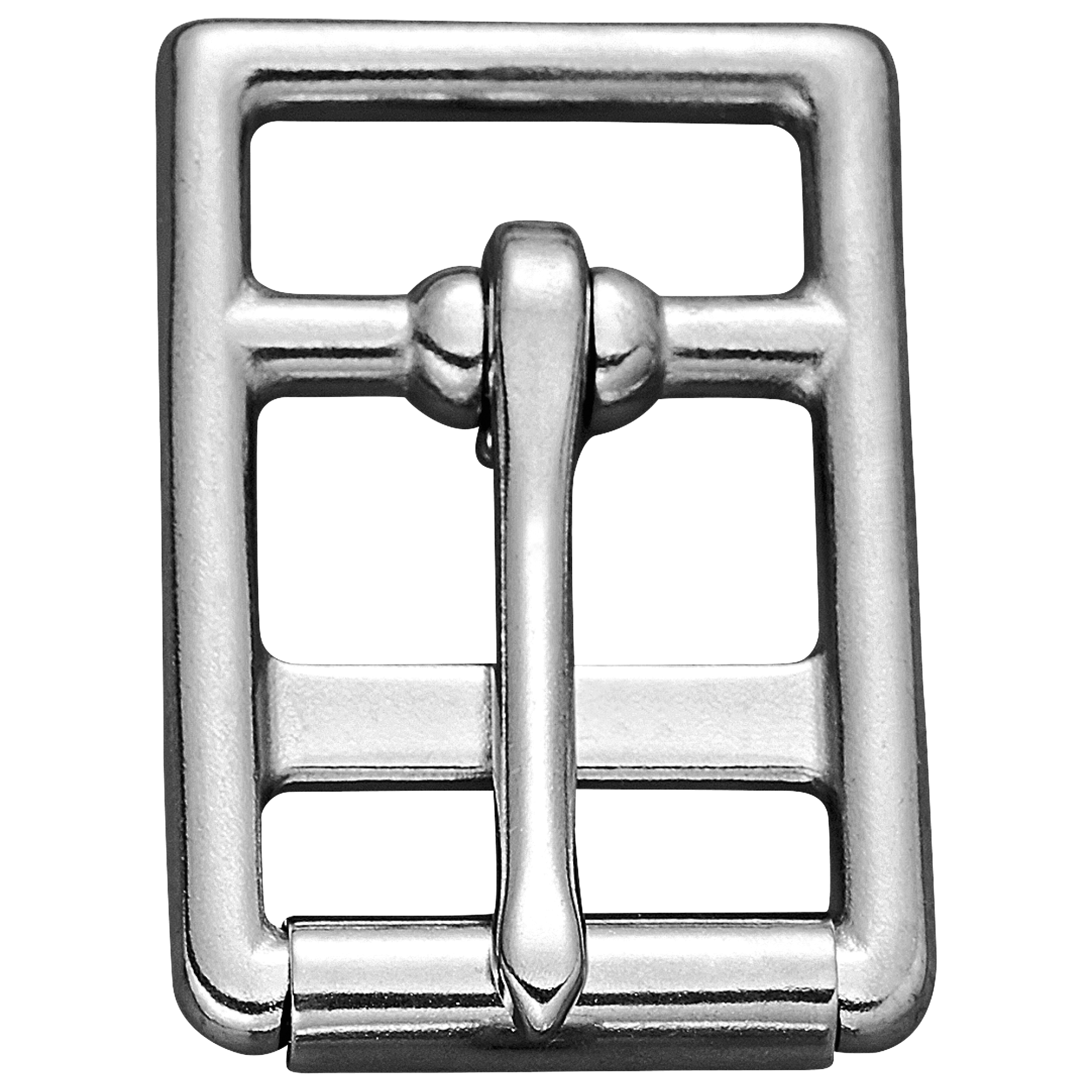 Double girth buckle with roller