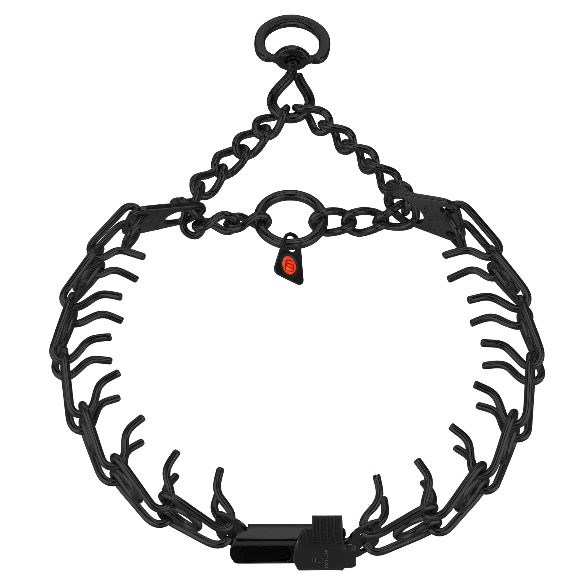ULTRA-PLUS Training Prong Collar with ClicLock, Assembly Chain, and Swivel (3.0mm Short Wire Gauge)