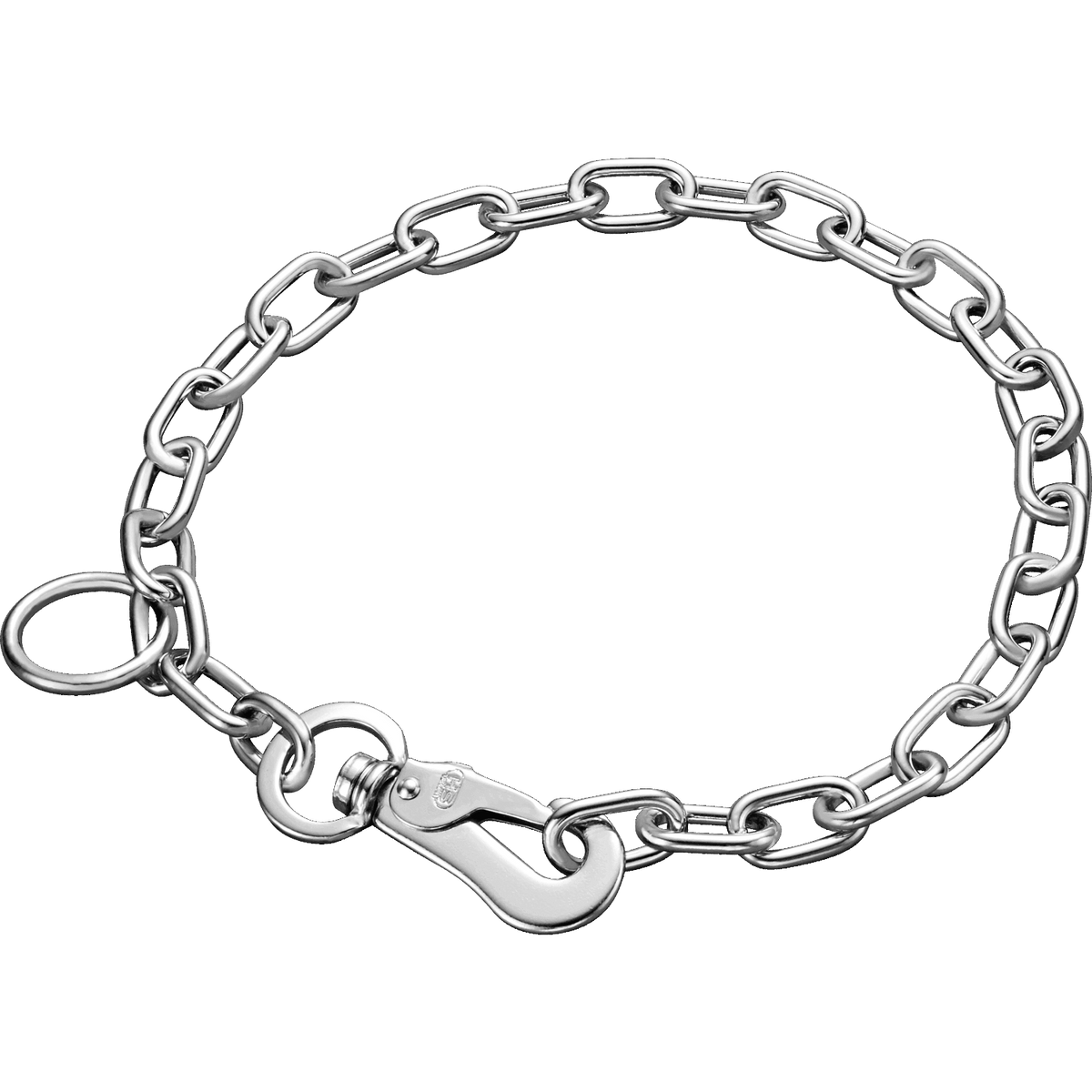 Adjustable Medium Chain Link Collar with SPRENGER Hook (Steel Chrome-P