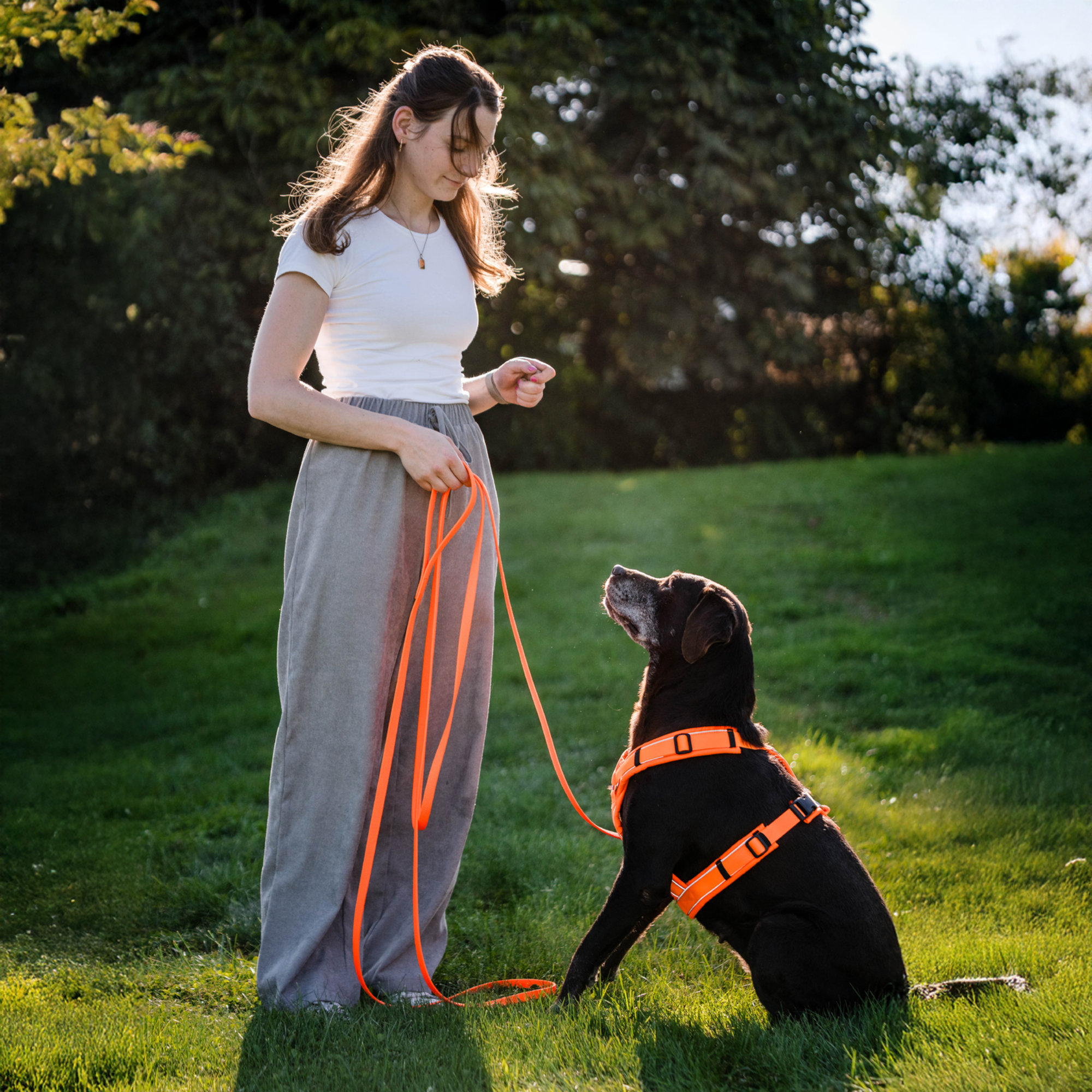BioThane® Footballgrip Tracking Leash with Handstrap