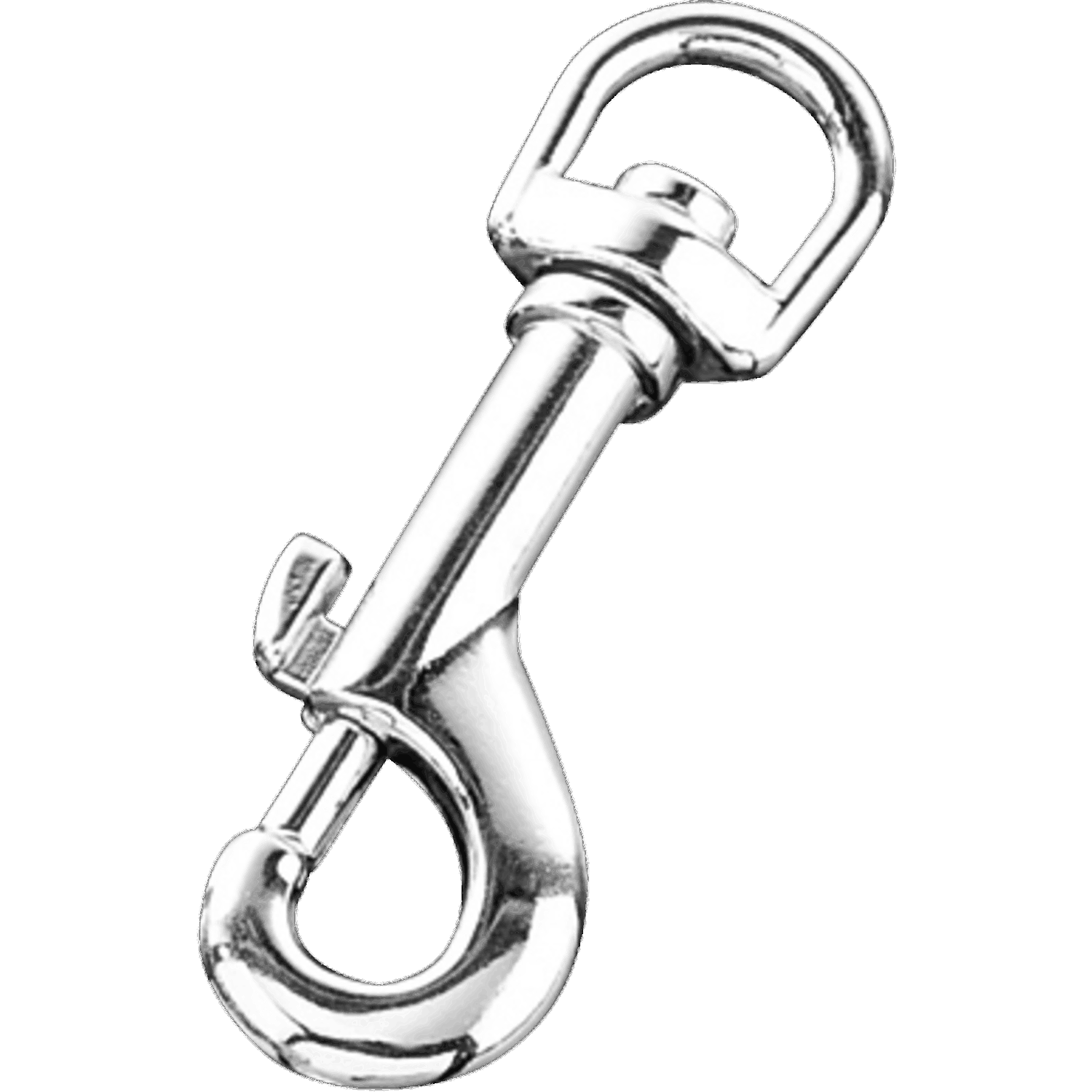 Snap Hook with Round Eye - Zinc die-casting, nickel-plated