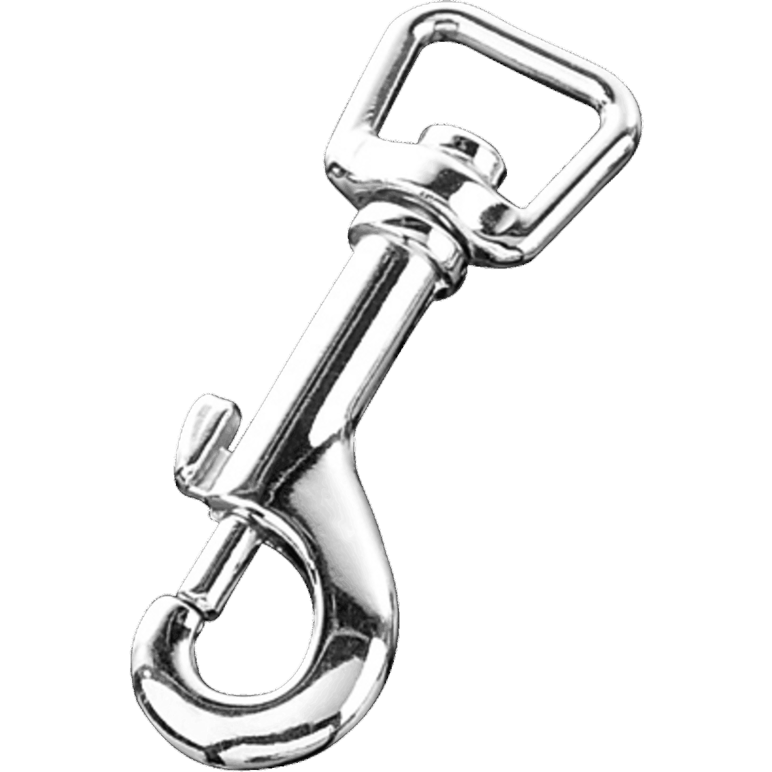 Snap Hook with Angular Eye - Zinc die-casting, Nickel plated