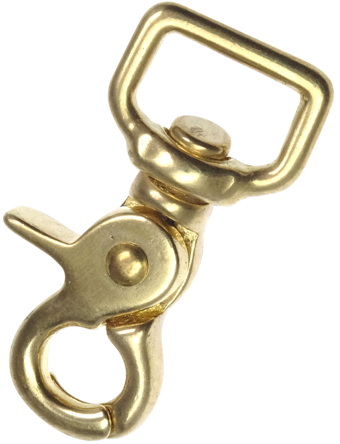 Scissor Snap Hook - Brass Polished