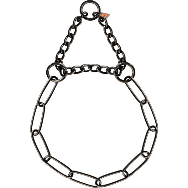 stainless steel black chain dog collar