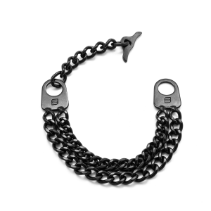 stainless steel black chain bracelet